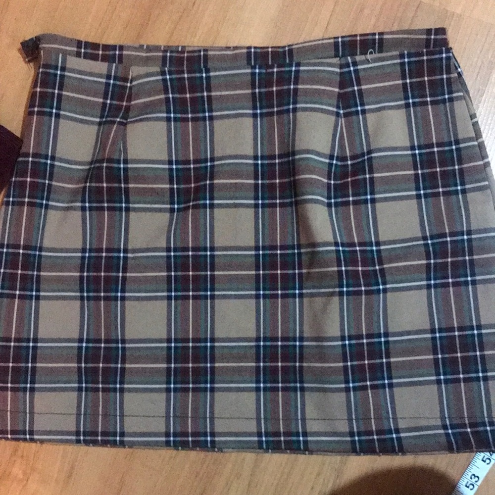 Tartan plaid mini skirt